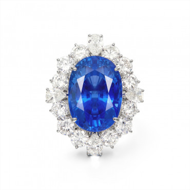 SAPPHIRE AND DIAMOND RING